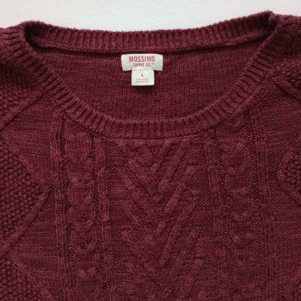 Mossimo▪️Maroon Scoop Neck Sweater - Picture 3 of 5
